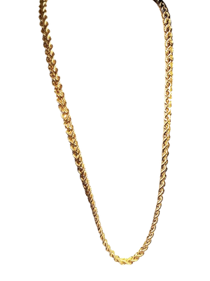 Collier Princesse Tressé Or Jaune 18k Mousqueton 45cm