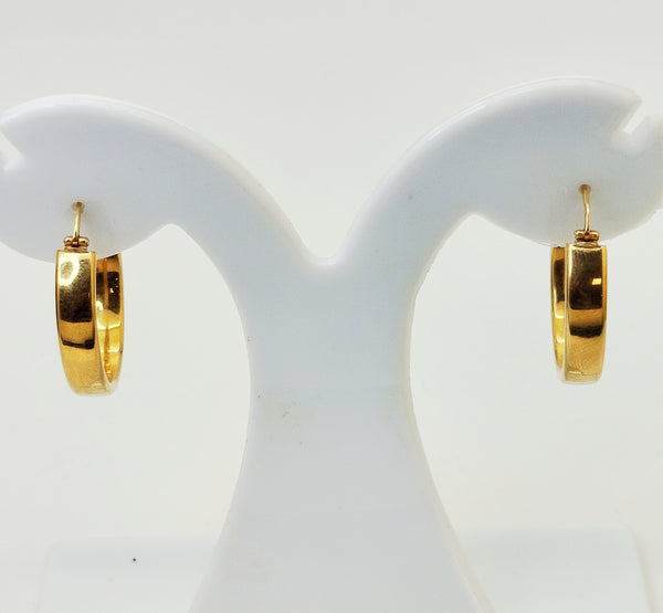 Boucles d'oreilles créoles en or jaune 18k -  3.48 G
