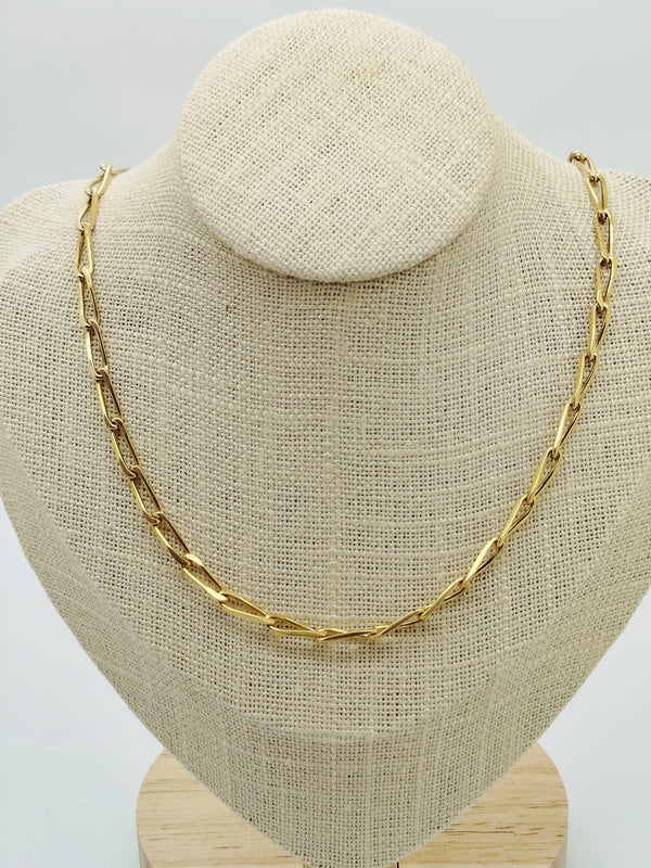Collier Matinée Or Jaune 18 K Maille Cheval