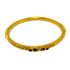 Bracelet Jonc en Or Jaune 18 Carats avec Oxyde