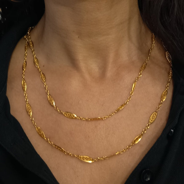 Collier Sautoir en Or Jaune 18k