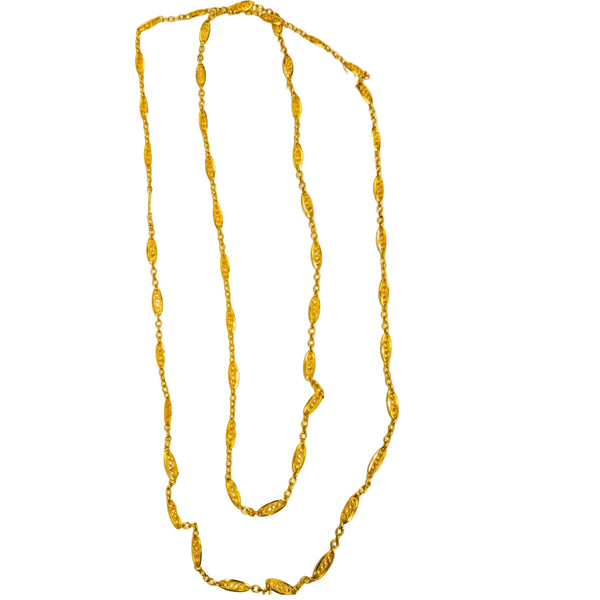 Collier Sautoir en Or Jaune 18k