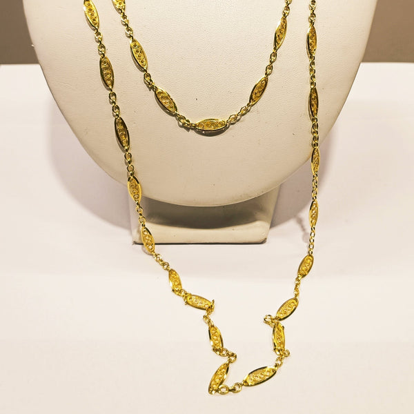 Collier Sautoir en Or Jaune 18k