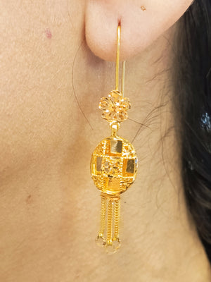 Boucles d'oreilles Dormeuses en Or Jaune 21 Carats