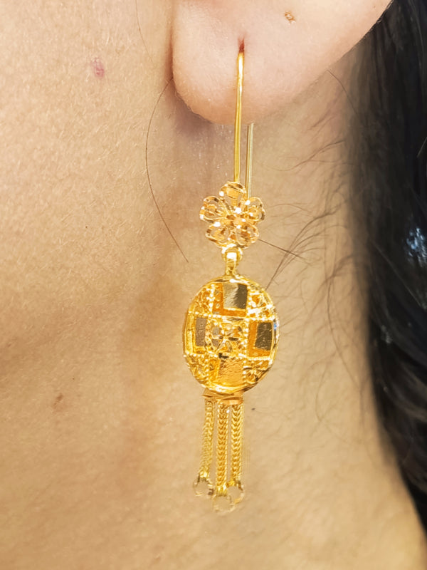 Boucles d'oreilles Dormeuses en Or Jaune 21 Carats