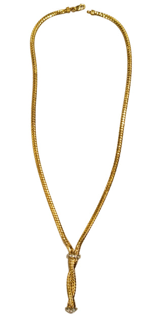 Collier Matinée Serpent en Or Jaune et Or Gris 18 Carats