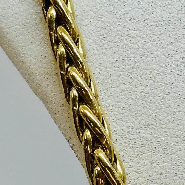 Collier or maille palmier