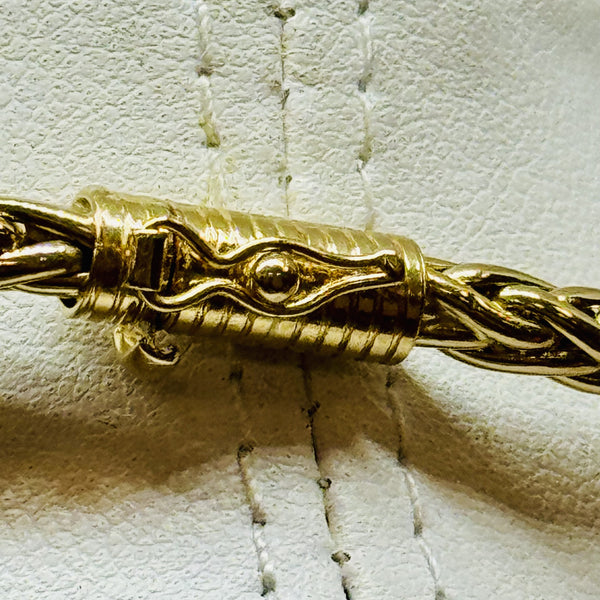 Collier or maille palmier