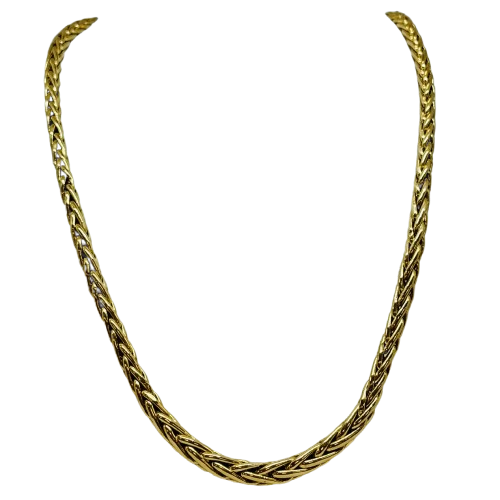 Collier or maille palmier