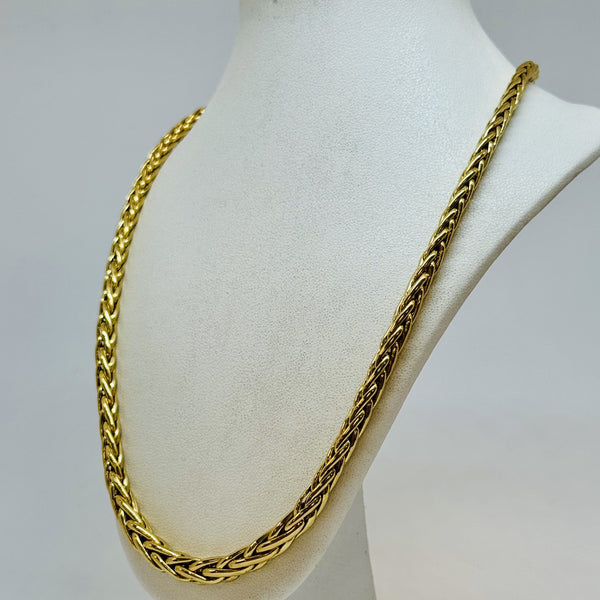 Collier or maille palmier