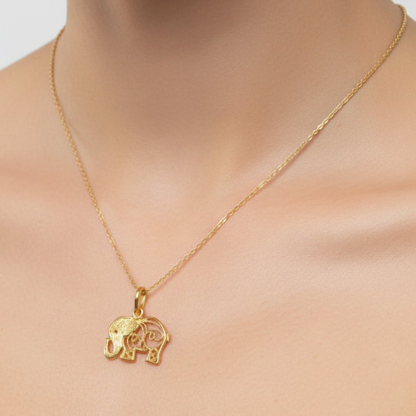 Pendentif éléphant en or jaune 18K - 1.15 G