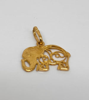 Pendentif éléphant en or jaune 18K - 1.15 G