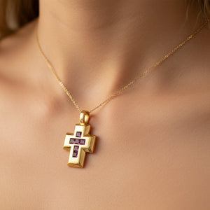 Pendentif Croix en Or Jaune 18k - 2.57 G