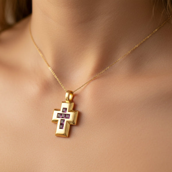 Pendentif Croix en Or Jaune 18k - 2.57 G