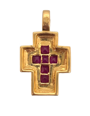 Pendentif Croix en Or Jaune 18k - 2.57 G