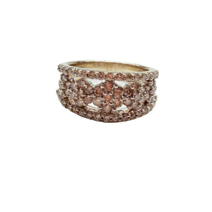 Bague Or Blanc 14k avec 68 Diamants - Taille 48