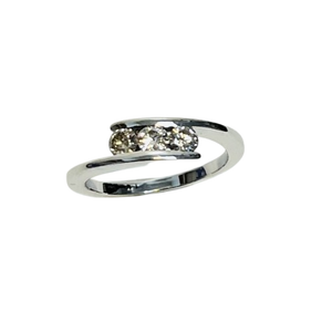 Bague or avec diamants trilogie