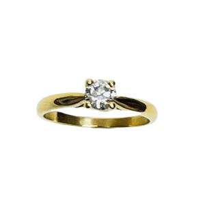 Bague or avec diamant 0,40ct