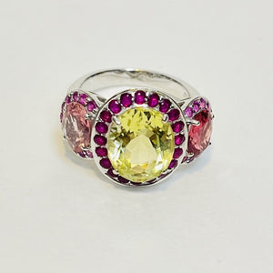 Bague or avec pierres précieuses