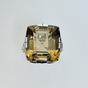 Chevalière or avec quartz
