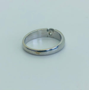 Bague Solitaire en Or Blanc 18K 0,36 ct T.52