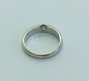 Bague Solitaire en Or Blanc 18K 0,36 ct T.52