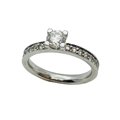 Bague or avec diamant solitaire 0,50ct
