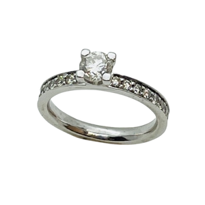Bague or avec diamant solitaire 0,50ct