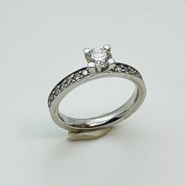 Bague or avec diamant solitaire 0,50ct
