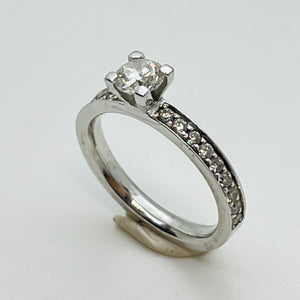 Bague or avec diamant solitaire 0,50ct