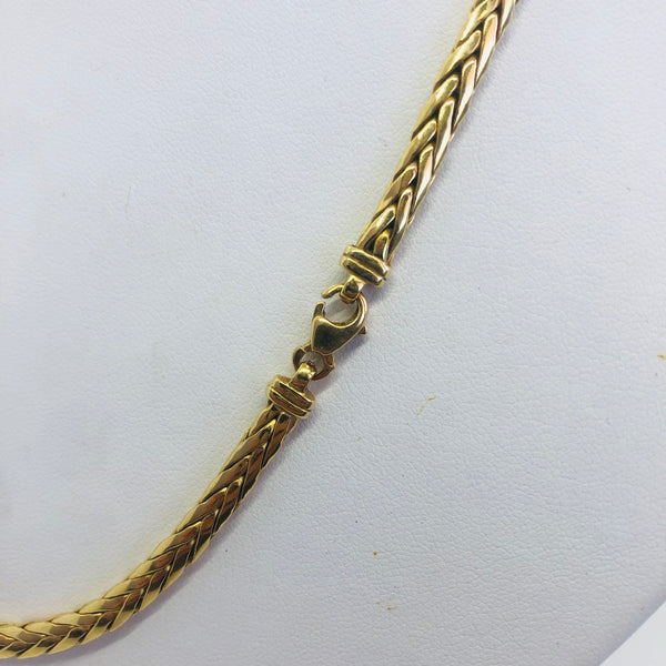 Collier Maille Anglaise en Or Jaune 18K Lg 49,5 cm