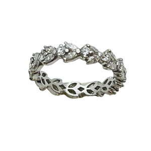Bague platine avec diamants