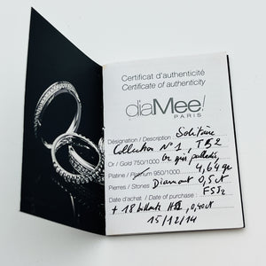 Bague or avec diamant solitaire 0,50ct