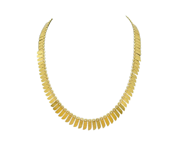 Collier Princesse en Or Jaune 750 avec Fermoir à Cliquet