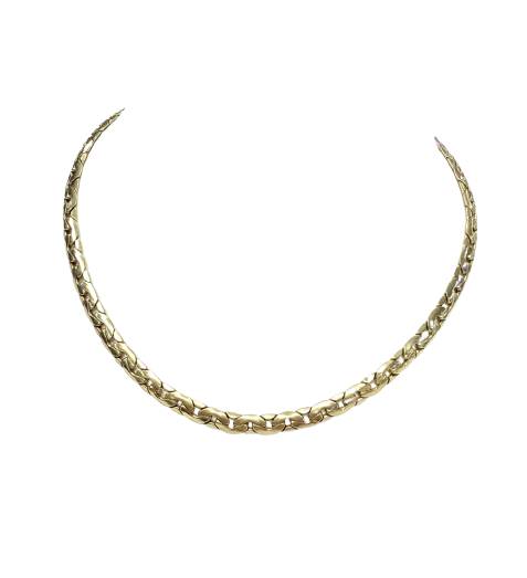 Collier Or Maille Haricot