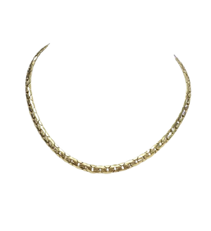 Collier Or Maille Haricot