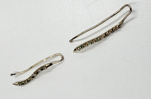 Boucles d'oreilles avec oxydes et émeraudes