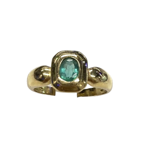 Bague Or avec Emeraude