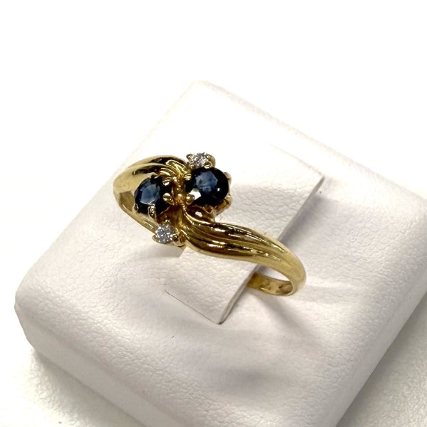 Bagues Or avec Saphirs et Diamants