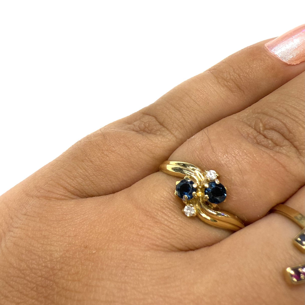 Bagues Or avec Saphirs et Diamants