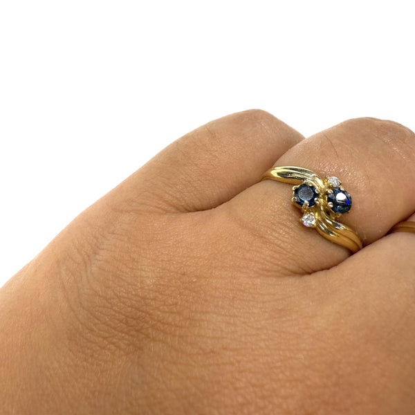 Bagues Or avec Saphirs et Diamants