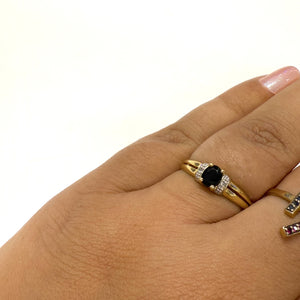 Bague en Or avec Saphir et Diamants