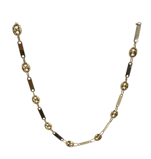 Collier Chaîne Grain de Café en Or Jaune 18K