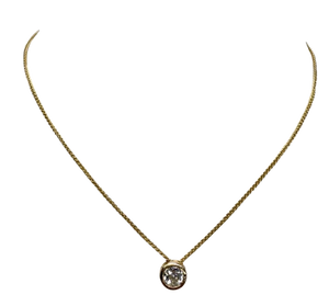 Collier Princesse en Or Jaune 18K & Diamant 0.40ct
