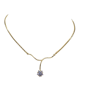 Collier maille Vénitienne en Or Jaune 18K avec Zirconium