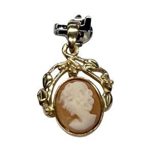Pendentif Camée Or Jaune 18k visage femme