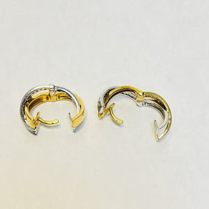 Boucles 2 ors avec diamants