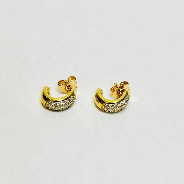Boucles d'oreilles or avec diamants