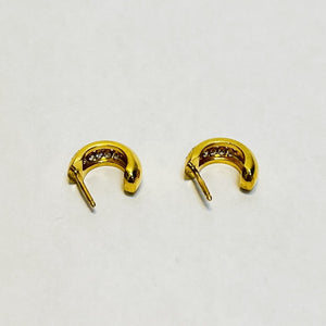 Boucles d'oreilles or avec diamants