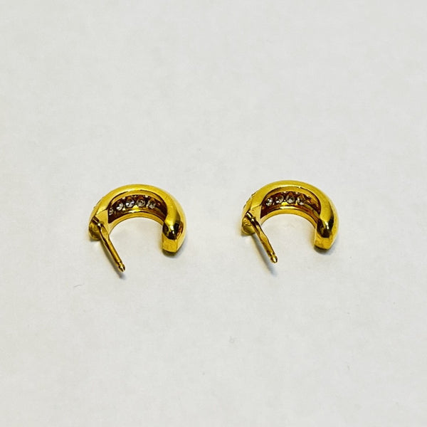 Boucles d'oreilles or avec diamants